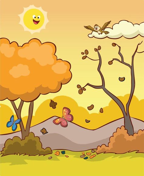 leaves flying on a sunny autumn day cartoon vector Sunny Day Cartoon, Sunny Autumn Day, Sunny Autumn, Vector Cartoon, Autumn Day, Sunny Day, Infographic Design, Sunny Days, Cute Cartoon