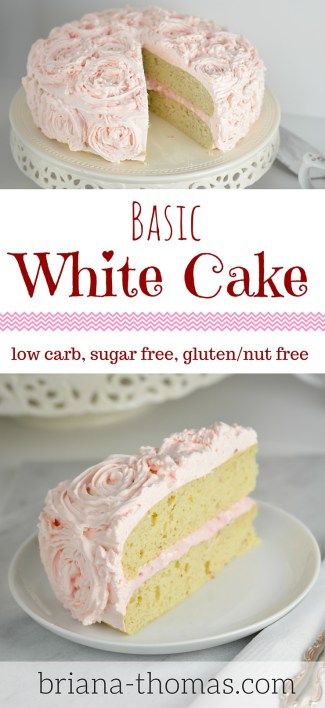 #Basic #White #Cake...#THMS, #lowcarb, sugar free, #glutenfree/#nutfree. #brianathomas #trimhealthymama #thm #sugarfree #lowglycemic #healthy #recipes #healthydessert Basic White Cake, Thm Sweets, Trim Healthy Mama Dessert, Low Carb Backen, Dump Cakes, Low Carb Cake, Postre Keto, White Cake Recipe, Thm Desserts