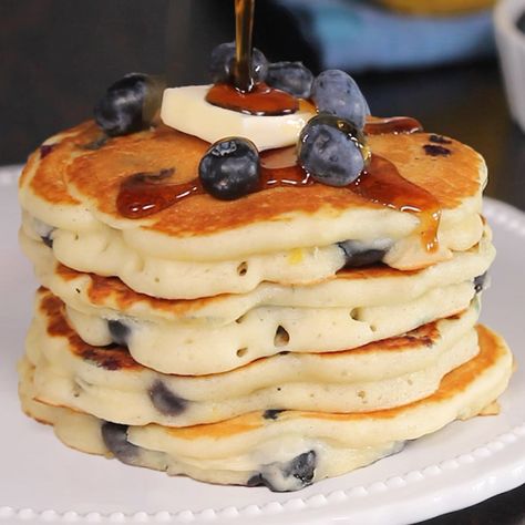 Eggless Blueberry Pancakes, Almond Paste Filling, Almond French Toast, Eggless Pancake Recipe, Eggless Pancakes, Blueberry Pancakes Recipe, American Pancakes, Almond Paste, Almond Flavor