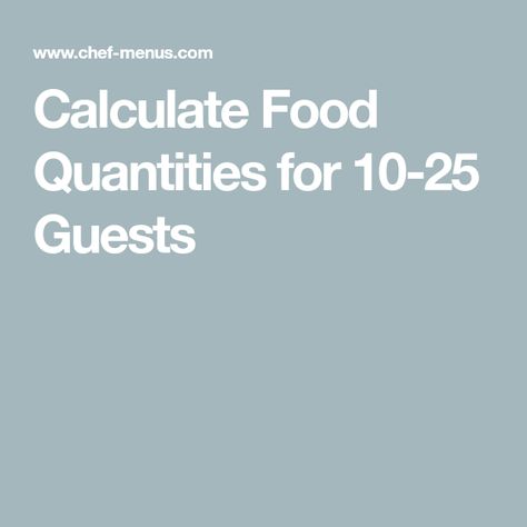 Food Serving Sizes, Serving Size Chart For A Crowd, Catering Calculator Food, Food Calculator For Party, How Much Food For 30 People Party, How To Cater For 50 People, How Much Food For 50 People, Homemade Soup Recipes Vegetable, Party Food Calculator