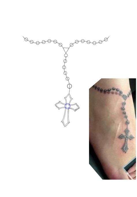 Rosary Stencil Tattoo, Rosary Tattoo Design, Rosary Tattoo, Stencil Outline, Hindi Language Learning, Tattoo Forearm, Chicano Tattoo, Tattoo Stencil Outline, Tattoo Design Book