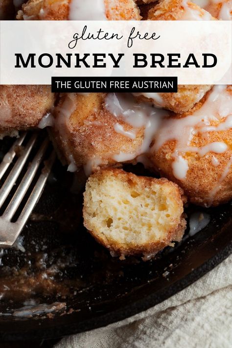 Indulge in the irresistible charm of Gluten-Free Monkey Bread with this easy-to-follow recipe. In just a skillet, create a sweet and shareable treat that is perfect for all your special occasions. Perfect for Thanksgiving and Christmas Morning. Gluten Free Monkey Bread Recipe, Gluten Free Monkey Bread, Gluten Free Christmas Recipes, Monkey Bread Recipe, Best Gluten Free Bread, Gluten Free Pretzels, Austrian Recipes, Gluten Free Recipes Bread, Gluten Free Christmas