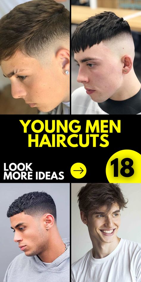 Elevate your grooming game with young men haircuts that seamlessly blend trendiness and style. Whether you possess the richness of thick hair or the elegance of straight strands, our cuts are tailored to your distinct texture. Stay in sync with 2023's defining trends, embracing the sophistication of long-on-top styles or the timeless allure of short haircuts. Unveil your trendy side with cuts that perfectly resonate with the spirit of 2024. Teen Boy Hair Cuts Straight Hair, Teenage Boys Hair Cuts 2023, Young Male Haircuts, Hairstyles For Teen Boys 2024, Teen Boys Hair Cuts 2024, Teen Boy Fade Haircut, Teen Haircuts 2024, Haircuts 2024 Trends Men, Boys Haircut Straight Thick