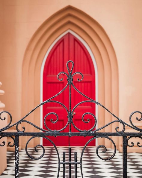 The doors of Charleston (part 2). #doorways #hey_ihadtosnapthat #colorful #travelphotography #travelgram #charleston #vacation #canonphotography #canonusa #teamcanon #roadtrip #moody_murica  #amazing_shots #agameoftones #instagood #instatravel #picoftheday #doorsandwindows_greatshots #rsa_ladies #usaprimeshot #colorful #doorsofinstagram #doorsoftheworld Charleston Vacation, Wrought Iron Gate, Iron Gate, Red Door, Canon Photography, Photo Archive, The Doors, Long Island, Original Prints