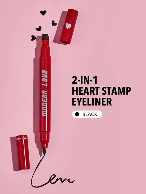 Cute Makeup Products, Stamp Eyeliner, Natural Makeup Products, Black Eyeliner Pencil, Email Inspiration, Inspo Makeup, Heart Stamp, Eyeliner Pencil, Products Makeup