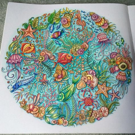 Lost Ocean Johanna Basford, Johanna Basford Lost Ocean, Lost Ocean Coloring Book, Joanna Basford Coloring, Joanna Basford, Gardens Coloring Book, Lost Ocean, Johanna Basford Coloring Book, Wreck This Journal