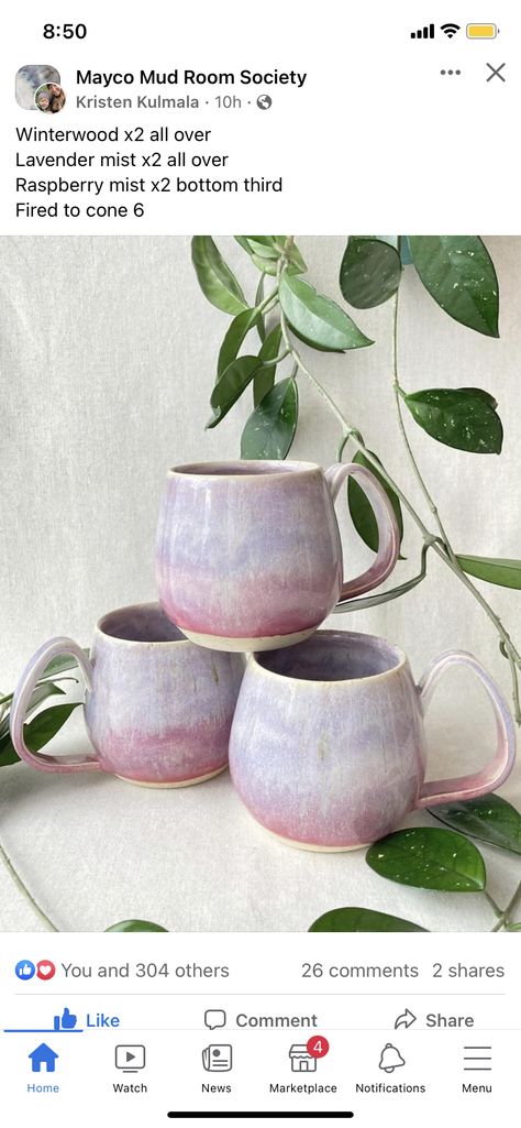 Raspberry Mist Glaze, Mayco Glaze, Wheel Pottery, Glazing Pottery, Pottery Tea Pots, Clay Glaze, Glaze Combinations, Glaze Combos, Glaze Ideas