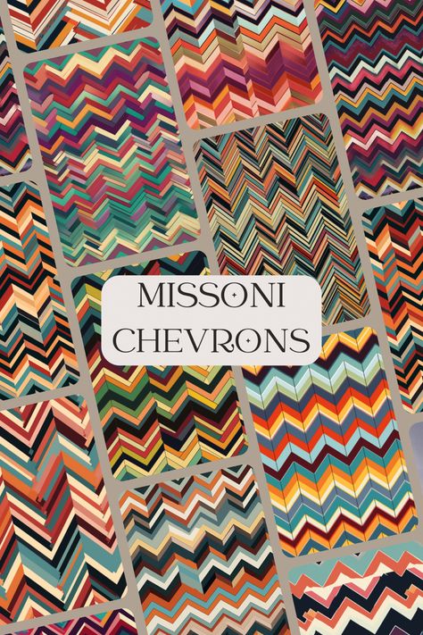 Embrace the iconic and vibrant Chevron patterns inspired by Missoni's signature design. Discover creative ways to incorporate these zigzag prints into your fashion, home decor, and accessories for a stylish, Italian flair. #MissoniInspired #ChevronPatterns #Fashion #HomeDecor #ItalianStyle Missoni Color Palette, Bespoke Suit Tailoring, Knit Clutch, Suit Tailoring, Missoni Crochet, Missoni Pattern, Italian Chic, Chevron Patterns, Zig Zag Print