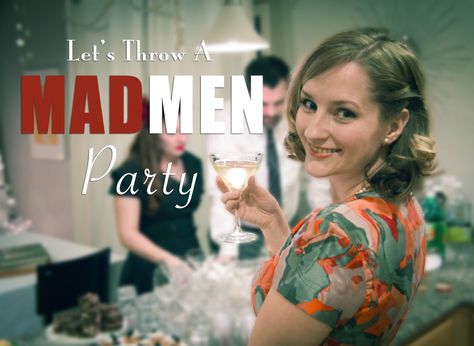 Mad Men Party Theme, Madmen Party, Mad Men Party, Vintage Happy New Year, 1960s Party, Family Dinner Night, Grown Up Parties, Men Shower, Men Party