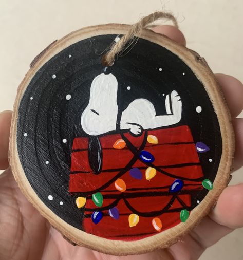 Snoopy is now available!  Ornaments are hand-painted to order and are made freehand (without the use of stencils or tracing). are made from 3-4 inch wood slices and are ready-to-hang with twine, unless otherwise pictured. Wood ornament shapes can vary a bit but add to the uniqueness of a product painted just for you! All ornaments are painted with acrylic paint and sealed with polycrylic polyurethane.  Upon order, your product will take 5-7 business days for production, and will then be shipped.