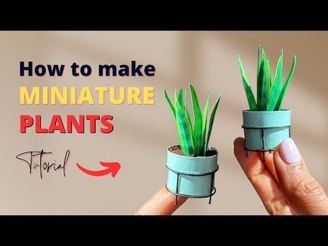 (36) DIY Miniature Plants | Dollhouse Plants | Miniature Planter - YouTube Mini Plants Diy, Flower Containers, Diy Flower Pots, Planter Table, Miniature Plants, Polymer Crafts, Mini Plants, Metal Planters, Container Flowers