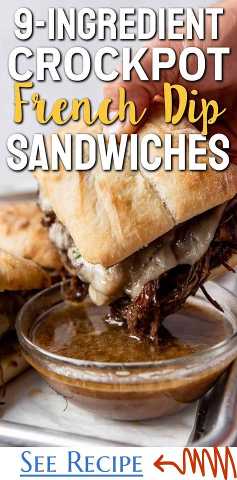 Crockpot French Dip Sandwiches, Crock Pot French Dip Sandwiches, Crockpot French Dip, French Dip Recipe, Crock Pot French Dip, French Dip Sandwich Crockpot, French Dip Recipes, French Dip Crock Pot, French Dip Sandwiches