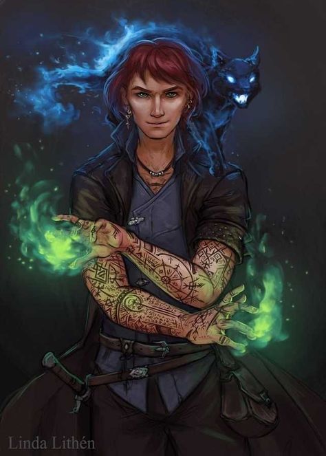 Male Witch, Dungeons And Dragons Characters, Modern Fantasy, Arte Fantasy, Urban Fantasy, Fantasy Inspiration, Dnd Characters, Fantasy Artwork, Character Portraits