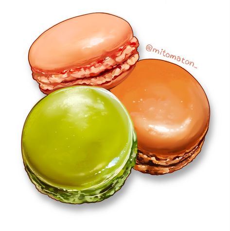 Macaroon Drawing, Macaron Drawing, Sweets Clipart, Watercolor Food Illustration, Food Drawings, Food Artists, Png Art, Food Cartoon, Watercolor Food