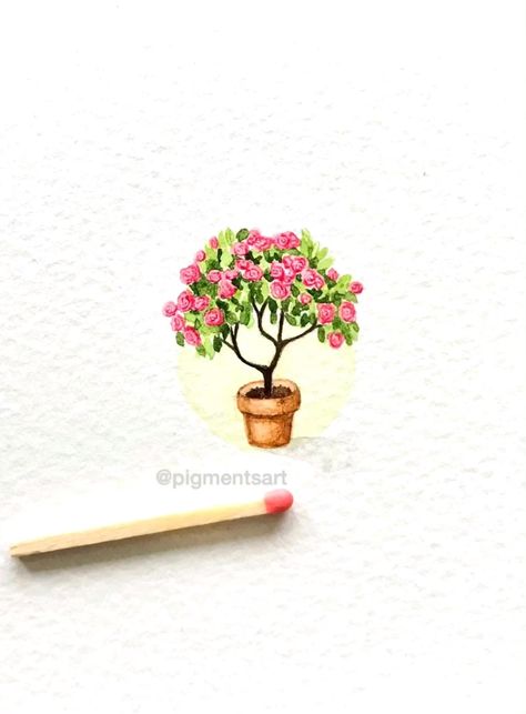 Watercolor Mini Paintings, Tiny Paintings Ideas, Miniature Watercolor Paintings, Watercolor Flowers Tutorial, Art Tutorials Watercolor, Marjolein Bastin, Watercolor Paintings For Beginners, Diy Watercolor Painting, Watercolor Painting Techniques