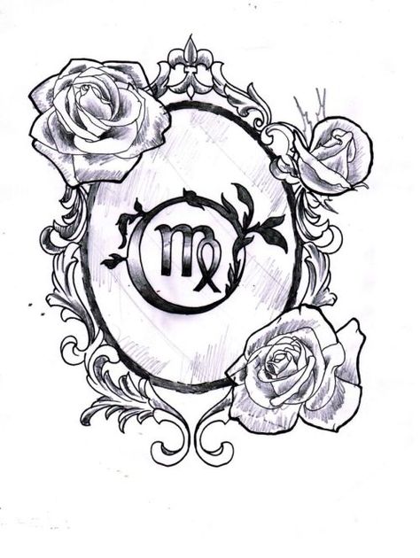 Sign Drawing Ideas, Virgo Tattoo Designs For Men, Virgo Tattoo Ideas, Virgo Sign Tattoo, Tattoo Virgo, Virgo Flower, Star Constellation Tattoo, About Virgo, Sign Drawing