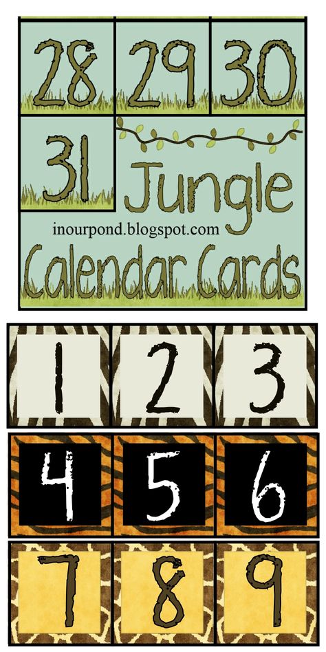 Jungle Theme Classroom Calendar, Jungle Theme Classroom Preschool Free Printable, Jungle Name Tags Free Printable, Jungle Classroom Theme, Jungle Preschool, Jungle Safari Theme Classroom, Jungle Theme Classroom Decorations, Preschool September, Safari Theme Classroom