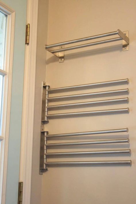 Ikea Towels, Laundry Room Storage Shelves, Room Storage Diy, Laundry Room Remodel, Laundry Room Inspiration, Laundry Room Cabinets, Laundry Decor, Laundry Drying, Laundry Closet