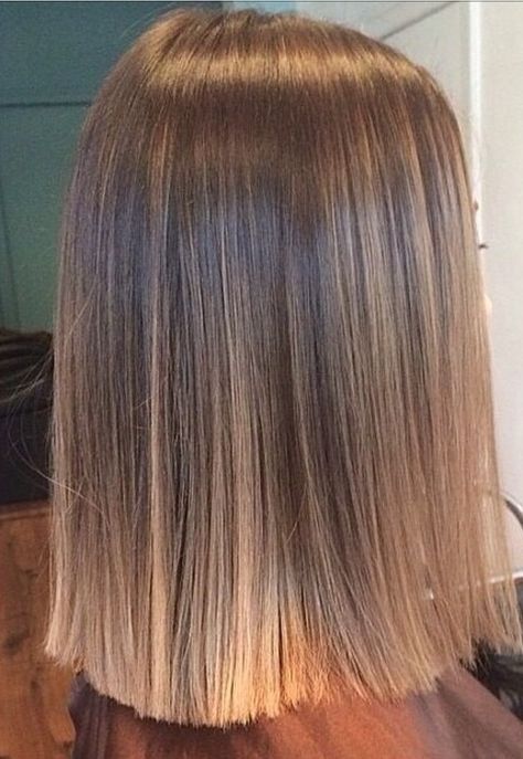 Corte y largo Easy Straight Hairstyles, Brown Ombre Hair, Short Straight Hair, Penteado Cabelo Curto, Brown Blonde Hair, Long Straight Hair, Shoulder Length Hair, Light Brown Hair, Ombre Hair