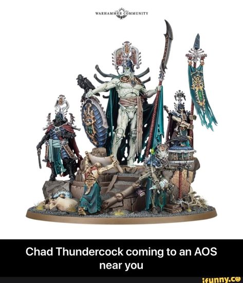 Chad Thundercock coming to an AOS near you - Chad Thundercock coming to an AOS near you  – popular memes on the site iFunny.co #popular #memes #chad #coming #aos #meme Warhammer Undead, Ossiarch Bonereapers, 7 Sins, Warhammer Aos, Game Workshop, Fantasy Battle, Age Of Sigmar, Fantasy Miniatures, Warhammer Fantasy