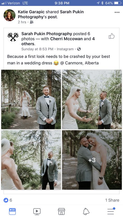 Prank Pictures, First Look Photos, Future Wedding Plans, Cute Wedding Ideas, A Wedding Dress, Wedding Goals, To Infinity And Beyond, Wedding Humor, Wedding Pics