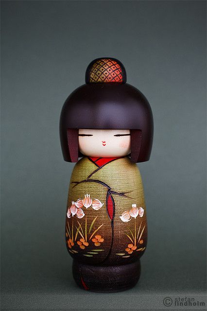 Brown Haired Kokeshi Momiji Doll, Spring Field, Asian Dolls, Wooden Doll, Toy Art, Asian Doll, Peg Doll, Japanese Dolls, Japan Design