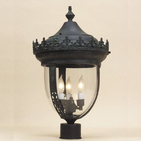 Tudor-Style Home Ideas | Better Homes & Gardens Outdoor Lamp Posts, Lantern Head, Light Post, Tudor Style Homes, Black Lantern, Lamp Post Lights, Post Lighting, Lantern Post, Led Lantern