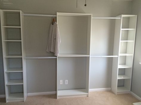 Converted 3rd Bedroom into walk in Ikea Closet - Album on Imgur Bedroom Turned Closet, Walk In Closet Ikea, Spare Bedroom Closets, Spare Room Closet, Cloffice Ideas, Ikea Closet Hack, Easy Closet, Closet Makeover Diy, Master Closet Organization