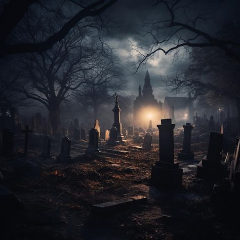 Premium Photo | A haunted graveyard full of shadows Fantasy Graveyard, Graveyard Photography, Haunting Photography, Raspberry Powder, Halloween Cemetery, Spooky Graveyard, Haunted Graveyard, Haunting Photos, Halloween Graveyard