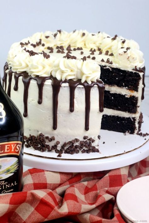 Baileys Irish Cream Cake, Baileys Buttercream, Homemade Baileys Irish Cream, Baileys Irish Cream Recipes, Irish Cream Cake, Baileys Cake, Irish Cream Recipe, Homemade Baileys, Chocolate Deserts