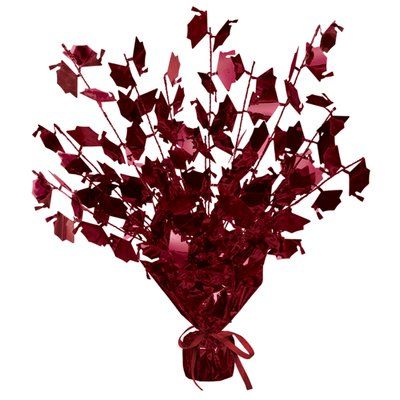 The Party Aisle Graduation Cap Gleam 'N Burst Centerpiece Color: Maroon Graduate Cap, White Centerpieces, White Centerpiece, Festive Centerpieces, Kids Graduation, Graduation Theme, Graduation Party Supplies, Red Party, Relaxation Gifts