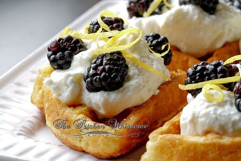 Whipped Lemon Ricotta, Waffles Breakfast, Belgian Waffles Recipe, Whipped Ricotta, Culinary Classes, Community Table, Chocolate Waffles, Homemade Waffles, Breakfast Waffles