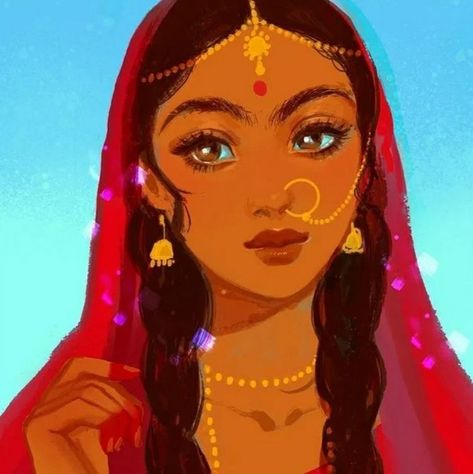 Character Design Indian, Indian Cartoon, Desi Art, Indian Illustration, Art Character Design, South Asian Art, Indian Art Paintings, Art Cute, Hindu Art