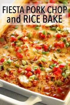 Pork Chop And Rice, Mexican Pork Chops, Rice Bake Recipes, Oven Pork Chops, Pork Chops And Rice, Pork Chop Recipes Crockpot, Mexican Pork, Rice Bake, Easy Pork Chops