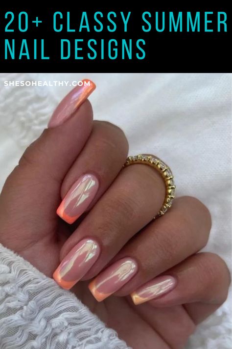 Classy Summer Nail Design Ideas Summer Nails Squoval, Summer Classy Nails, Classic Summer Nails, Square Nails For Summer, Elegant Summer Nails, Classy Summer Nails, Almond Shaped Nails Designs, Oval Acrylic Nails, Ideas For Short Nails