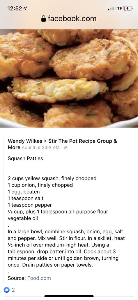 Squash Patties, Squash Cakes, Yellow Squash Recipes, Summer Squash Recipes, Squash Casserole Recipes, Yellow Squash, Veggie Side Dishes, Patiently Waiting, Squash Recipes