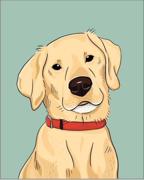 Labrador Cartoon, Car Hanging, I Love Dogs, Labrador, Drawings, Dogs