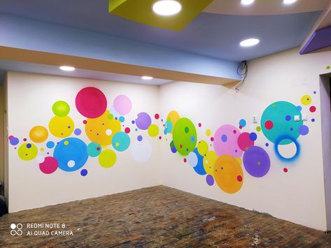 Kindergarten Wall Painting Ideas, Daycare Wall Painting Ideas, Daycare Mural Ideas, Daycare Wall Murals, Preschool Wall Painting Ideas, Kindergarten Wall Painting, Mural For Kindergarten Wall, School Wall Murals, Kindergarden Wall Painting Ideas