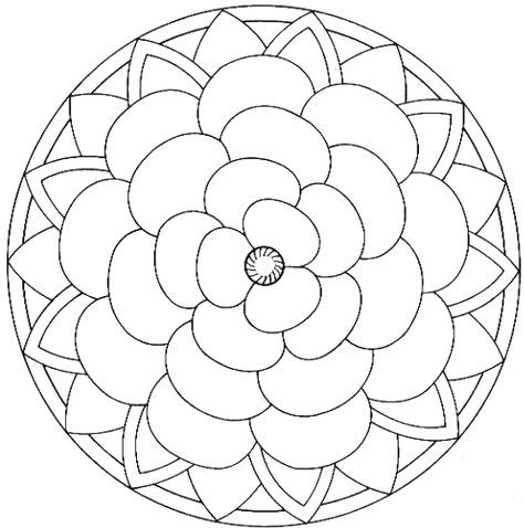 Free Printable Mandalas for Kids - Best Coloring Pages For Kids Mandalas For Kids, Mandala Simple, Rose Coloring Pages, Mandalas Painting, Simple Mandala, Mandalas Drawing, Mandala Print, Mandalas Design, Mandala Coloring Pages