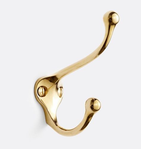 Closet Rods, Brass Hooks, Interior Design Resources, Contract Design, Hook Rack, Animal Icon, Brass Hook, Unlacquered Brass, Free Interior Design