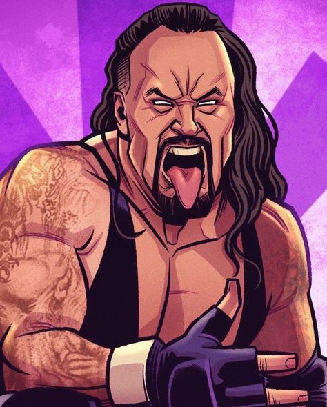 THE UNDERTAKER Wwe Fanart, Wwe Artwork, Wwf Wrestlers, Undertaker Wwf, Funny Face Drawings, Wwe Art, Raw Wwe, Undertaker Wwe, Wrestling Posters