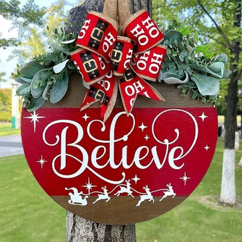 Buy Elbeaqi Christmas Welcome Sign for Front Door Hanging Wooden Welcome Sign Christmas Decorations Winter Decor(11.8Inch) at Walmart.com Winter Welcome Sign Front Door, Winter Welcome Sign, Welcome Sign Christmas, Front Door Hanging, Sign For Front Door, Welcome Signs Front Door, Door Hanging Decorations, Wooden Welcome Signs, Handmade Christmas Crafts