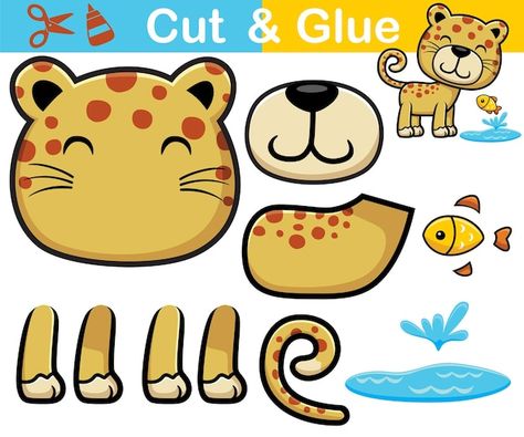 Page 8 | Cut Glue Images - Free Download on Freepik Leopard Activities For Preschool, Leopard Cartoon, Children's Book Layout, Leaf Cutout, Funny Dragon, Cartoon Turtle, Cartoon Tiger, Cut And Glue, Chinese Lessons