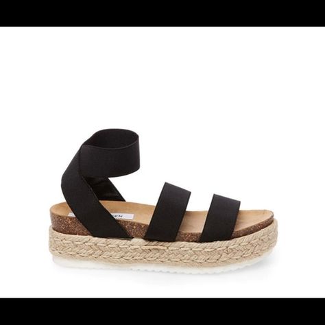 Steve Madden Size 10 KIMMIE Steve Madden Kimmie Sandal, Steve Madden Platform Sandals, Steve Madden Platform, Steve Madden Store, Steve Madden Sandals, Rugged Style, Espadrilles Platform, Black Espadrilles, Platform Espadrilles