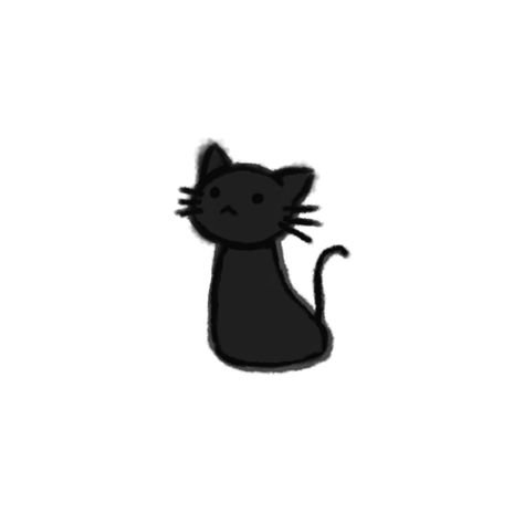 Black Cat Png Icon, Doodle Cat Pfp, Cat Widgets Drawing, White Cat Drawing Cute, Cute Cat Icons Drawing, Black Cat Pfp Drawing, Cat Png Aesthetic, Tiny Cat Drawing, Cat Widget Icon