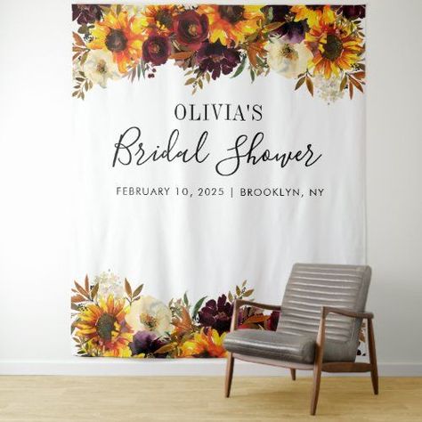 Chic Sunflower Bridal Shower Photo Booth Backdrop #photobooth #bridalshower #sunflowerpeonyflorals #photopropboothbackdrop #rusticautumnfall #floralgreenerybotanicalwatercolor #mustardyellowburgundyredorange #elegantmodernscriptcalligraphy #bacheloretteparty #girlyfemininechicbride Sunflower Bachelorette Party, Sunflower Bachelorette, Bachelorette Party Photo Booth, Bridal Shower Photo Booth, Party Photo Booth Backdrop, Bachelorette Party Photo, Sunflower Bridal Shower, Bridal Sunflowers, Bridal Shower Photos