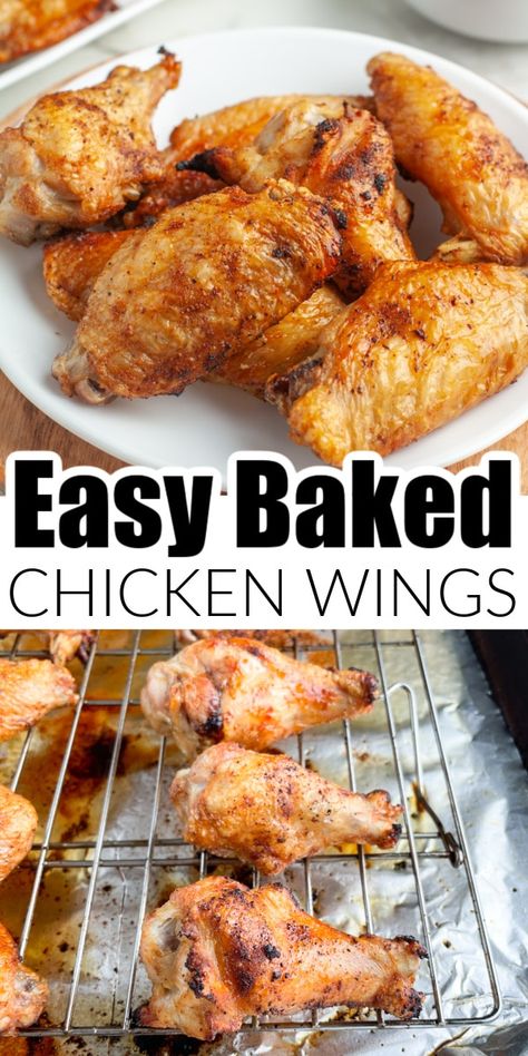 Wings Recipe Oven, Easy Baked Chicken Wings, Baked Wings Oven, Journal Recipes, Oven Chicken Wings, Wings Recipe Baked, Easy Chicken Wing Recipes, Easy Chicken Wings, Baked Chicken Wings Oven