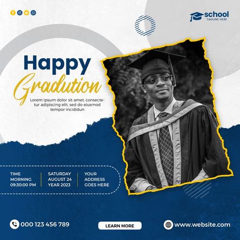 Congratulations Social Media Design, Congratulations Social Media Post, Graduation Designs Ideas, Congratulations Graduate Poster Ideas, Education Social Media Post Design, Graduation Graphic Design, Congratulations Poster Design, Education Social Media Post, School Social Media Post