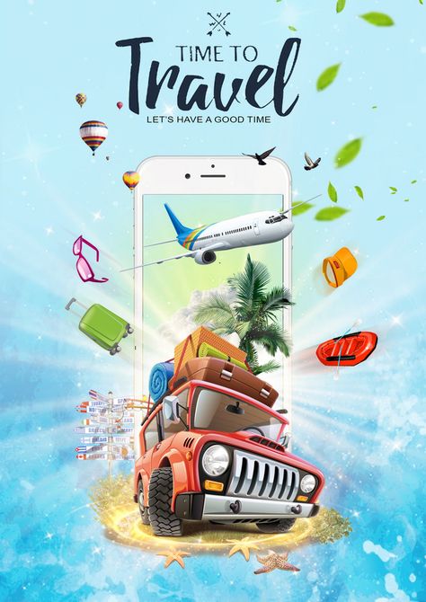 Travel poster set template design with promo text and car tourist in background#pikbest#templates Travel Promotion Design, Tourist Poster Design, Travel And Tourism Poster Design, Tourism Poster Design Graphics, Travel Poster Design Graphics, Traveling Poster, Tourism Poster Design, Tourist Poster, Beta Club