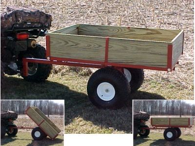 Single Axle ATV Cart Lawn Tractor Trailer, Atv Dump Trailer, Atv Utility Trailer, Quad Trailer, Dump Cart, Atv Trailers, Trailer Diy, Off Road Trailer, Dump Trailers